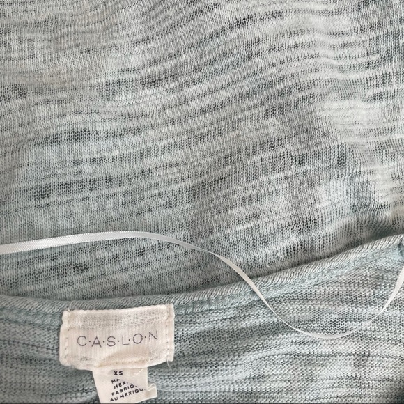 Caslon Mint Green Long Sleeve V Neck Top - Picture 3 of 4